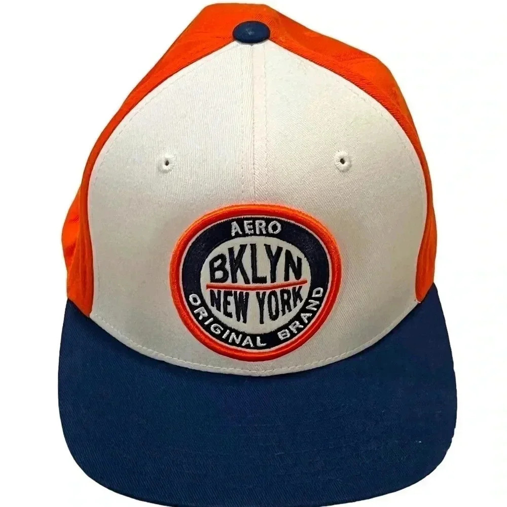 ❄️ 3/$17 Aeropostale Flat Brim Fitted Brooklyn Baseball Hat size S/M